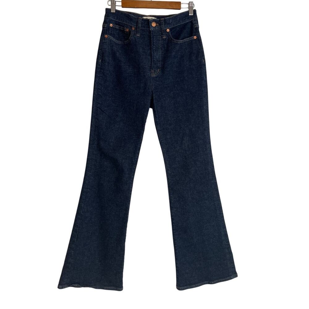 Madewell The Perfect Vintage Flare Jean Size 27 Dark Wash High Rise Stretch